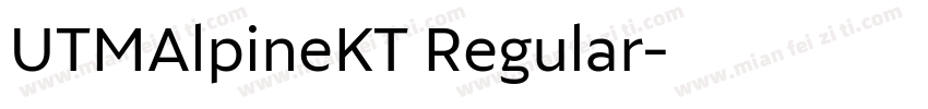 UTMAlpineKT Regular字体转换